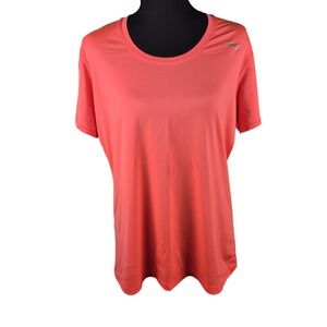 Under Armour HeatGear Womens XL Coral Pink Athletic Shirt Fitted Activewear Top